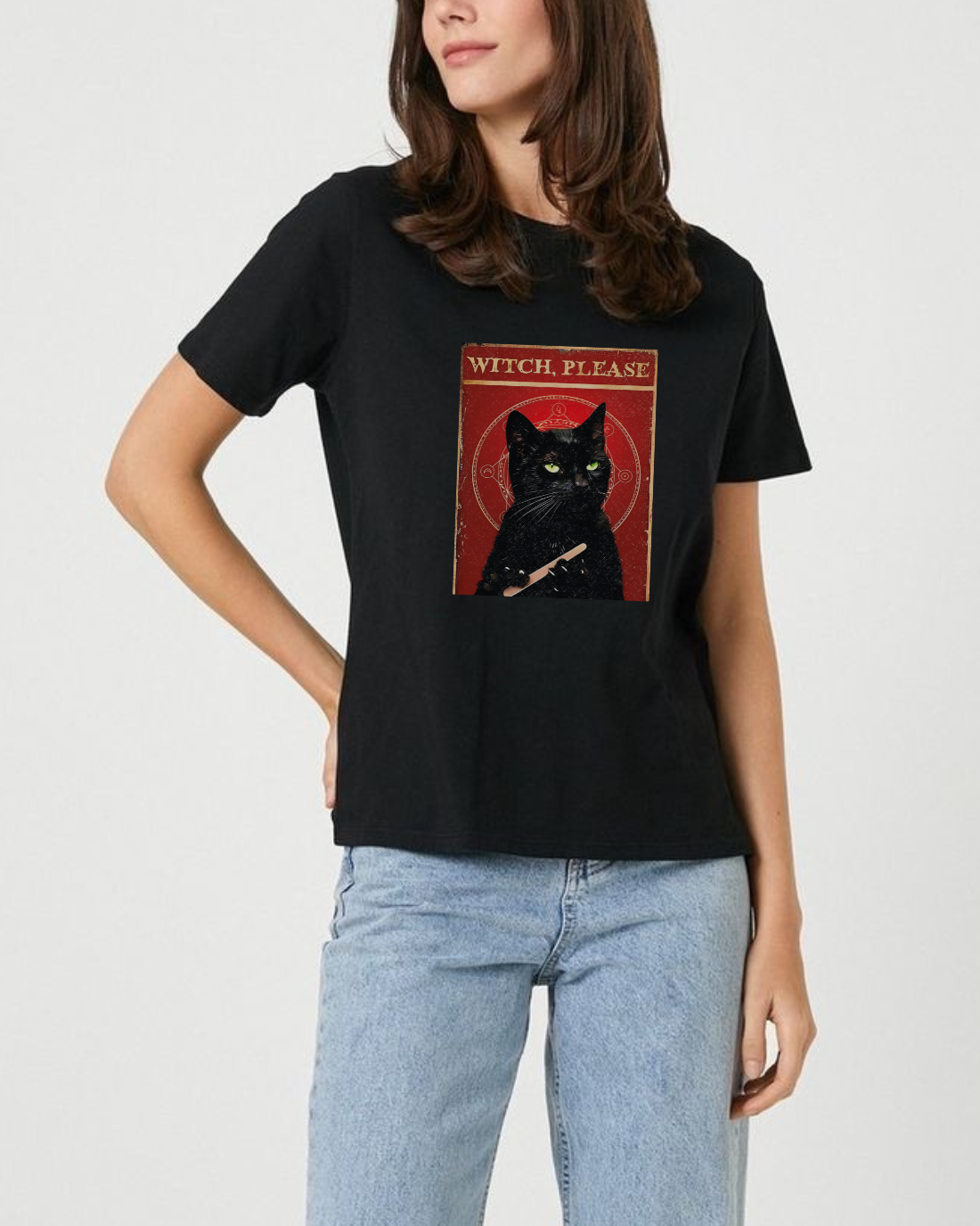 Camiseta witch please gato guayaquil maghu